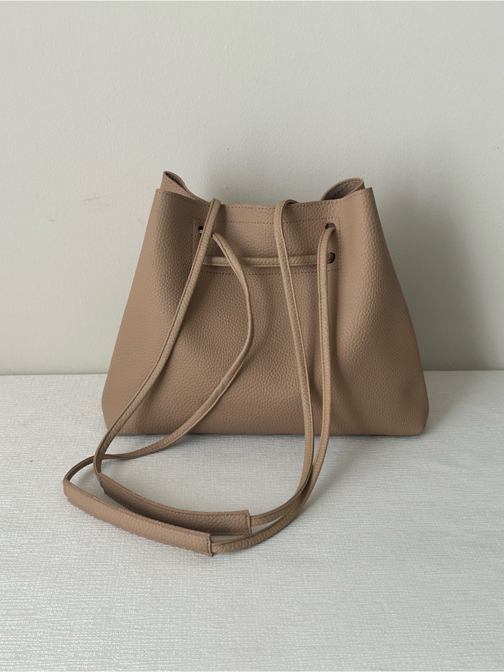 8 Other Reasons vegan leather slouchy bucket bag